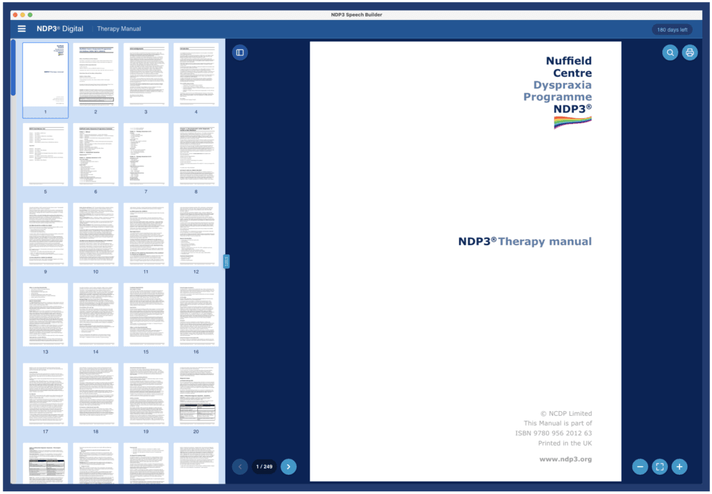Shop NDP3 Digital screenshots Therapy Manual